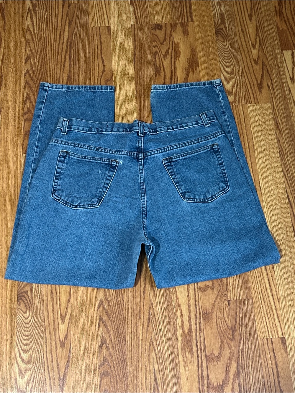 Cherokee Men’s Straight Leg Relaxed Fit Grunge Jeans Classic Blue Size 38x30
